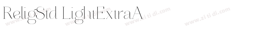 ReligStd LightExtraA字体转换